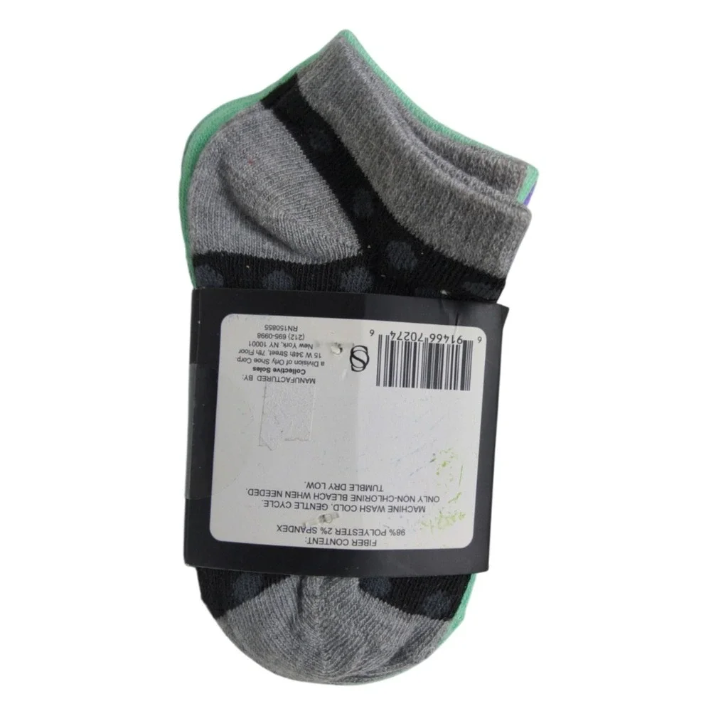 Girl's No Show Ankle Shocks 4‎ pack New size small 7-10